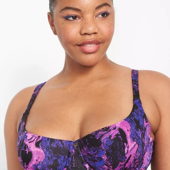 Cacique Other - Cacique Microfiber Scoop Balconette Bra purple 46dd